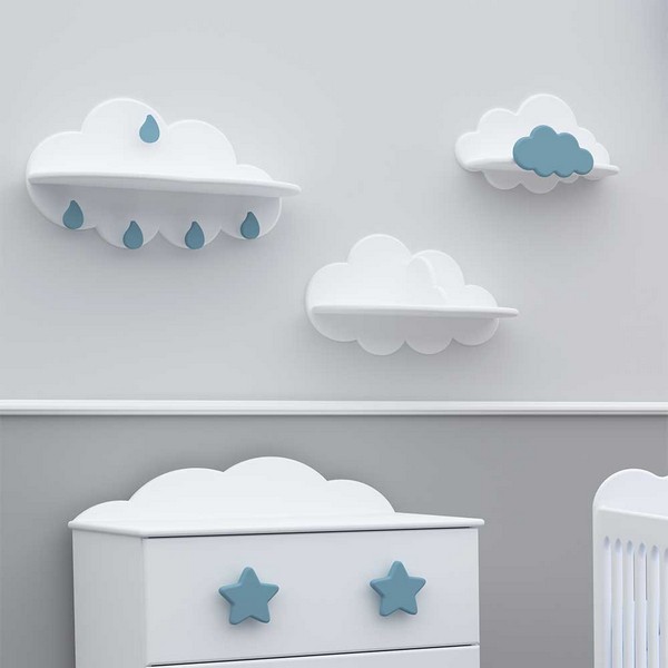 Продукт Bambino Casa Montessori Allegria Clody blu - Рафт-закачалка облаче Син - 0 - BG Hlapeta